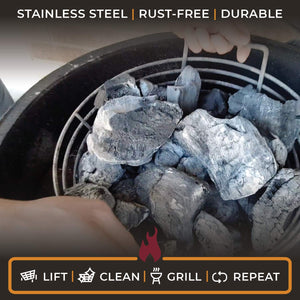 Stainless Steel Charcoal Ash Basket for Kamado Grills