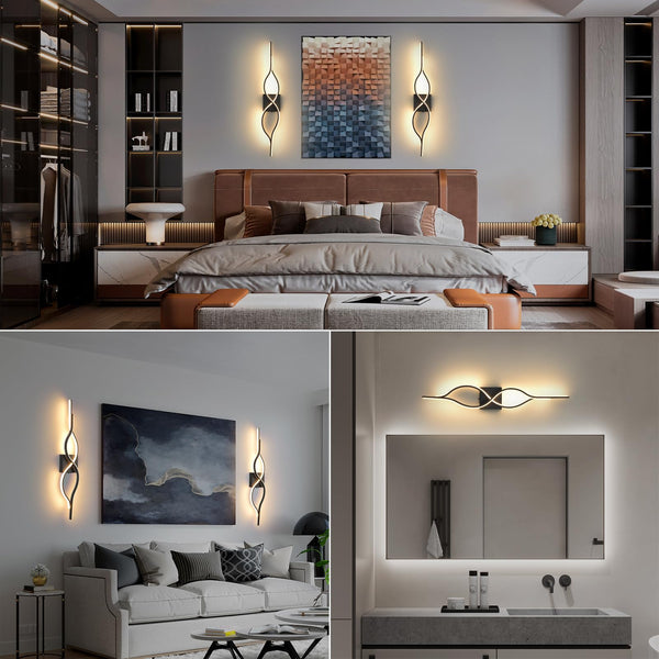 Battery Operated LED Wall Sconces Set of 2 – Dimmable, Remote Control