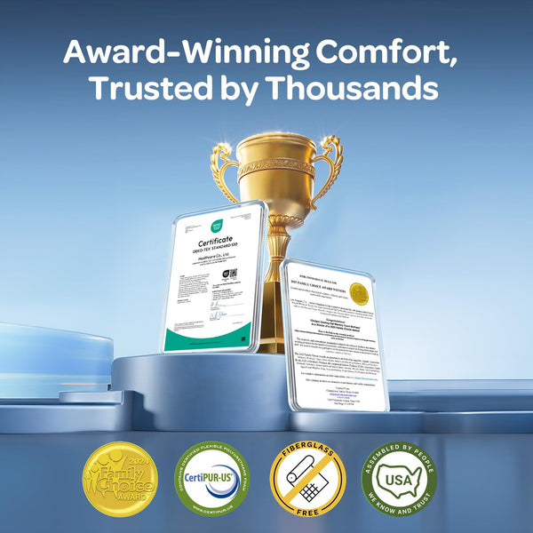 Cooling Gel Memory Foam Mattress – Medium Feel, CertiPUR-US Certified