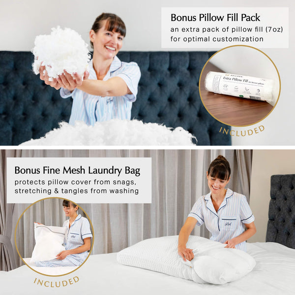 Adjustable Memory Foam Bed Pillow – Neck & Shoulder Support