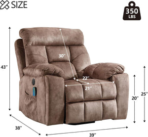 Large Power Lift Recliner Chair with Massage and Heat