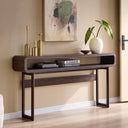 63-Inch Console Table with Open Shelf