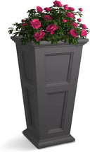 Tall Self-Watering Planter — 34" Polyethylene, UV & Weather Resistant, Indoor & Outdoor