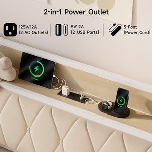 Twin to King Trundle Daybed with Storage & Power Outlet