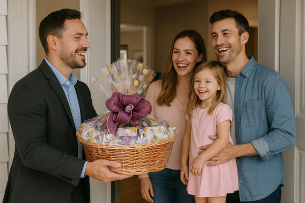 Easter Gift Basket with Chocolate, Candy & Snacks – 25 Piece Spring Holiday Set