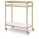 2-Tier Bar Cart with Rolling Casters