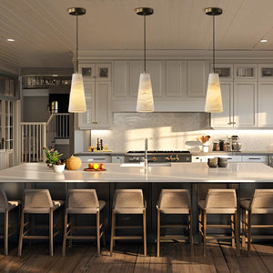 Alabaster Pendant Light – Natural Stone Ceiling Fixture