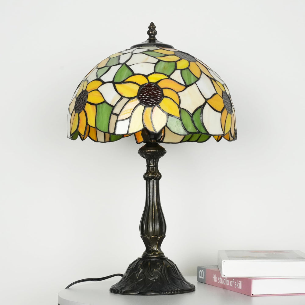 Sunflower Tiffany Style Stained Glass Table Lamp