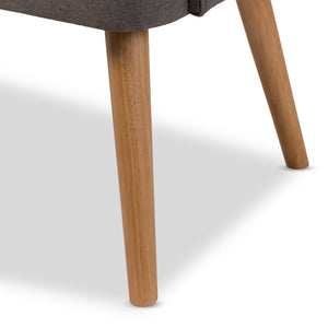 Grey Fabric 3-Seater Settee Bench