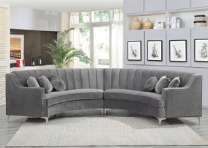 141.34" Oversized L-Shaped Curved Sectional Sofa