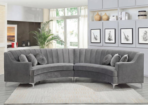 141.34" Oversized L-Shaped Curved Sectional Sofa