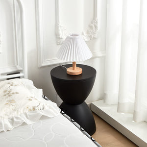 Black Hourglass Plastic Outdoor Side Table