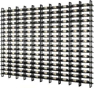 Wall Mounted Metal Wine Rack with Horizontal Bottle Storage
