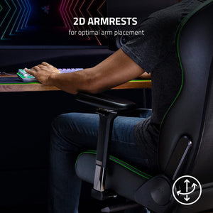 Gaming Chair with Built-In Lumbar Arch & 152° Recline