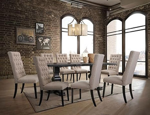 13-Piece Extendable Dining Table Set with 10 Side Chairs & 2 Arm Chairs