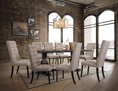 13-Piece Extendable Dining Table Set with 10 Side Chairs & 2 Arm Chairs