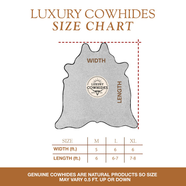 Genuine Cowhide Area Rug – Speckled Palomino, White & Beige
