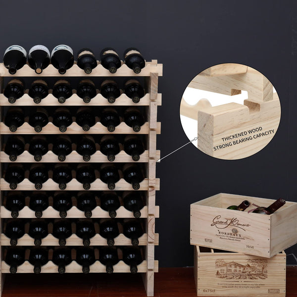 Freestanding Wooden Wine Rack Cabinet