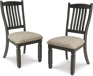 Antique White Upholstered Dining Chair Set of 2
