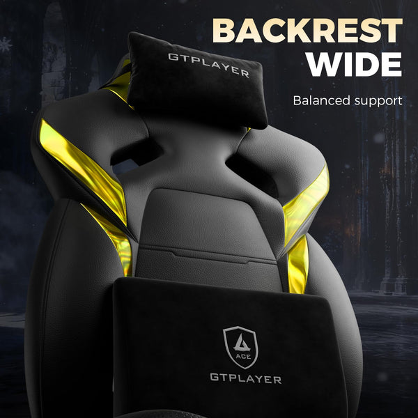 Gaming Chair with Footrest, High Back, 350 lbs Capacity