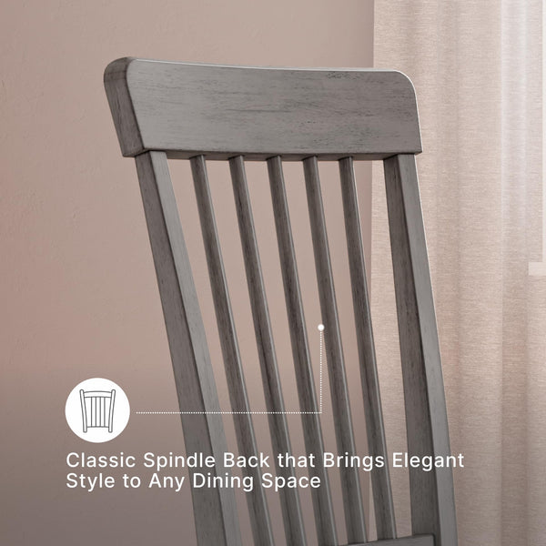 Spindle Back Dining Chairs, Set of 2