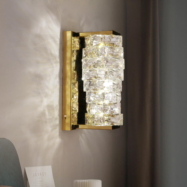 Modern Dimmable LED Crystal Wall Sconce