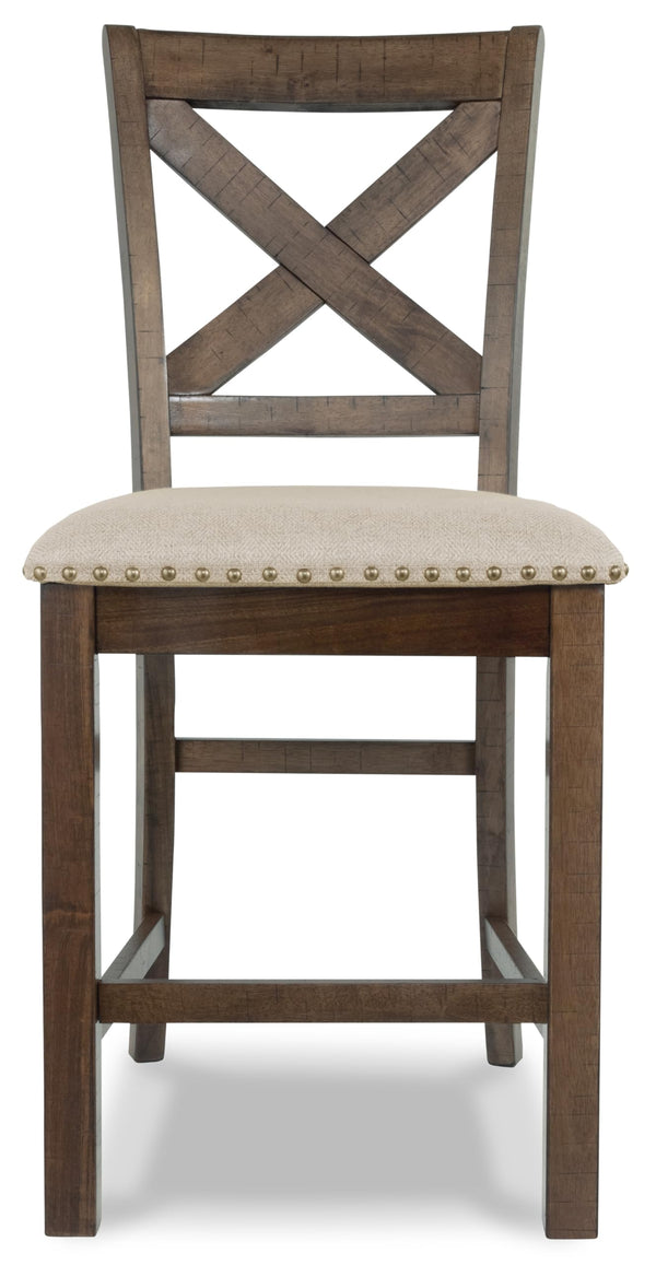 Upholstered Counter Height Barstool Set of 2