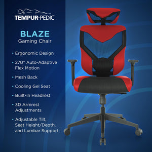Ergonomic Gaming Chair with Cooling Gel & Lumbar Support