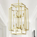 8-Light Tiered Lantern Chandelier – Farmhouse Pendant Light