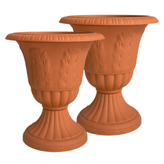 Tall Outdoor Decorative Planters Set of 2