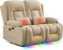 Power Loveseat Recliner Sofa with Massage & Heat