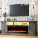 77" Fireplace TV Stand with 50" Electric Fireplace for TVs up to 85"