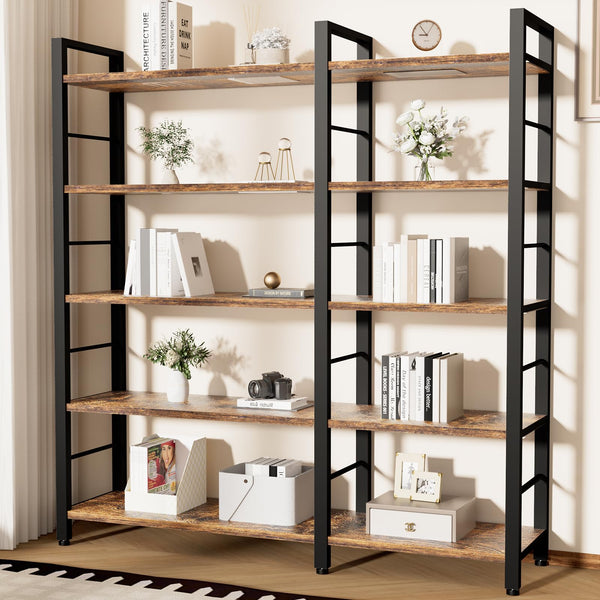 LED Bookshelf with L-Shaped Option – 5 & 6-Tier