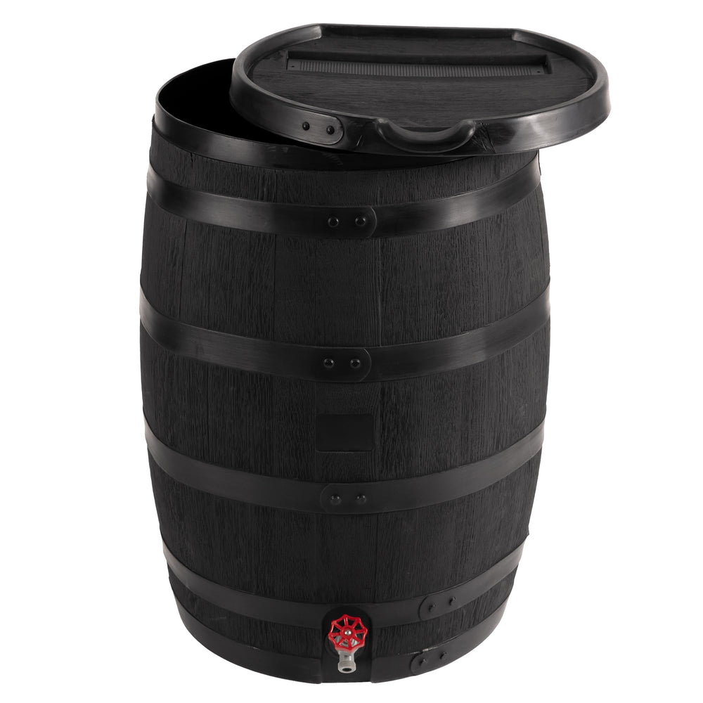 55-Gallon Flat Back Eco Rain Barrel with Removable Lid