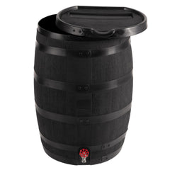 55-Gallon Flat Back Eco Rain Barrel with Removable Lid