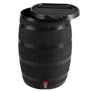 55-Gallon Flat Back Eco Rain Barrel with Removable Lid