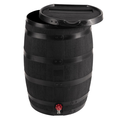 55-Gallon Flat Back Eco Rain Barrel with Removable Lid