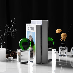 Crystal Bookends Set of 2 with Gift Box