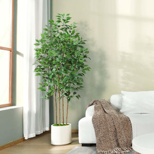 Artificial Ficus Tree with Ceramic Planter