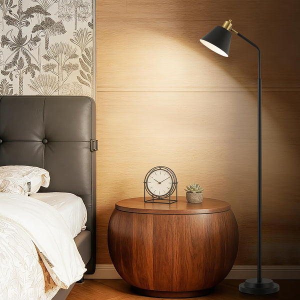 65.3" Industrial Floor Lamp with Adjustable Head & Dual Base