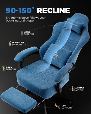 Big and Tall Gaming Chair with Footrest