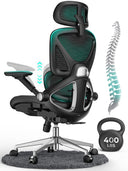 High Back Ergonomic Mesh Office Chair with Adjustable Lumbar & 4D Flip-Up Arms
