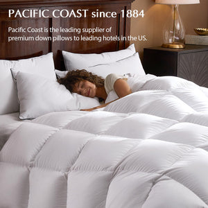 Goose Feather & Down Bed Pillows – Set of 2