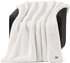 Plush Faux Fur Throw Blanket 50x70 Inch