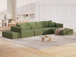 Oversized Modular Sectional Sofa Bed with Extra Deep Seat