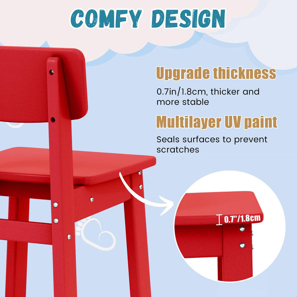 Kids Outdoor Dining Chair Set of 2 – Step Stool Toddler Chair