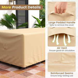 Waterproof Patio Table & Chair Set Cover with Air Vent