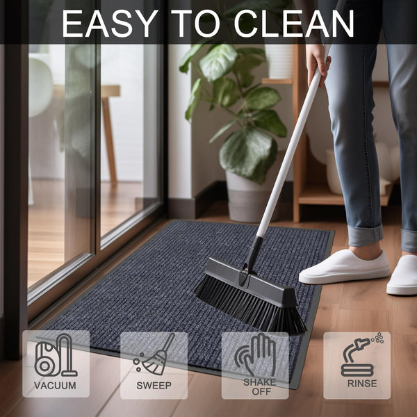 Indoor Outdoor Heavy Duty Door Mat with Non-Slip Rubber Backing