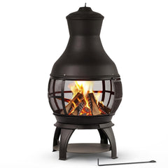 Chiminea Outdoor Fireplace Wood Burning Fire Pit