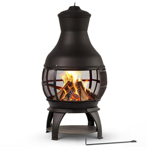 Chiminea Outdoor Fireplace Wood Burning Fire Pit